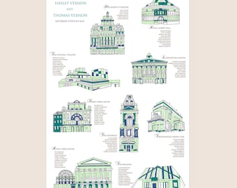 Custom Theatre Wedding Table Plan: Illustrated Seating Chart