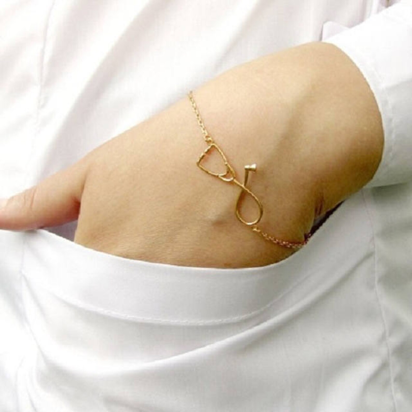 Gold Stethoscope Bracelet Silver Stethoscope Bracelet Etsy