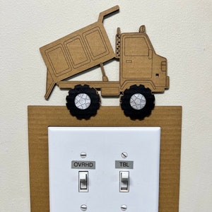 Dump Truck Light Switch Accent Frames Digital File for Laser cutting, Glowforge Ready, svg AI pdf