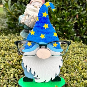 Digitale Datei für Gnome Brillenhalter zur Verwendung mit Laserschneiden, Glowforge ready, SVG EPS DXF Tier Brillenhalter