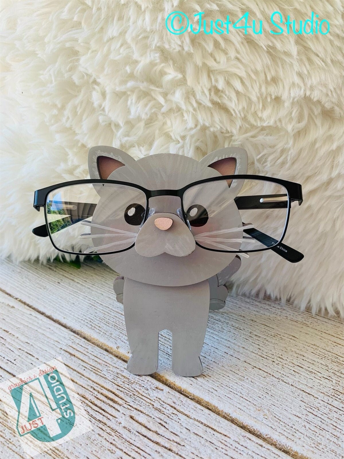 thumbnail image 2 of Cute Phone Stand Cute Cat Glasses Holder Stand - Desk Organizer For Eyewear & Small Items Glasses Storage Holder 2 of 13