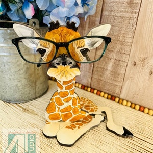 Digitaal bestand voor Giraffe lenzenvloeistofhouder om te gebruiken met laser, Glowforge Ready, SVG EPS DXF png pdf