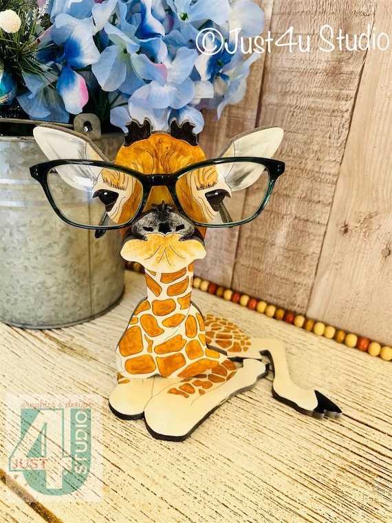 Giraffe Eyeglass Holder Laser Cut File: Glowforge Ready (Digital File)