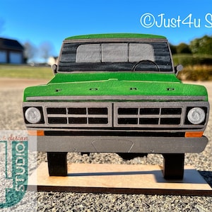 Ford 1971 F-100 Truck Eyeglass / Cellphone Holder Digital File for Laser cutting, Glowforge ready, SVG EPS PNG includes grill square lights