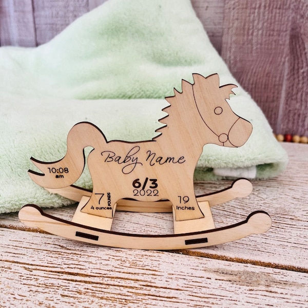 Rocking Horse Baby Digital File SVG for Laser Interchangable