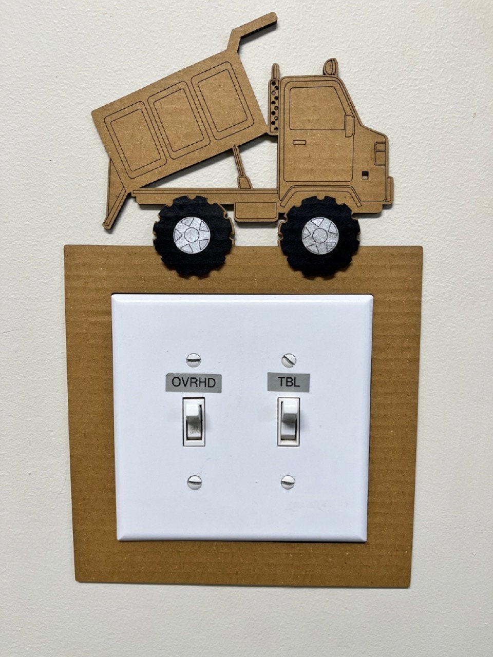 Dump Truck Light Switch Accent Frames Digital File for Laser Etsy
