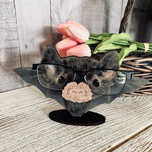 Uchwyt na okulary nietoperza PLIK CYFROWY do cięcia, laser, Glowforge gotowy, svg eps dxf png pdf