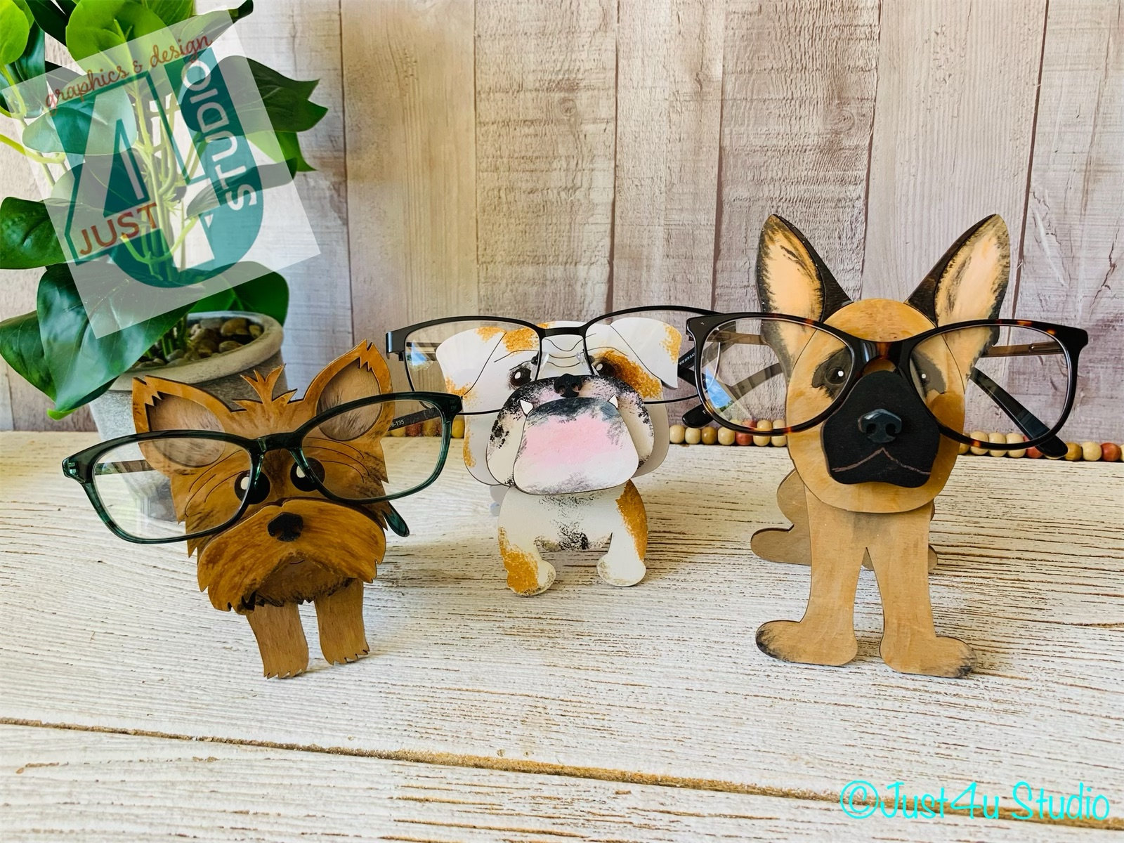 Digital File SVG for German Shepherd, English Bulldog, Yorkie Eyeglas…