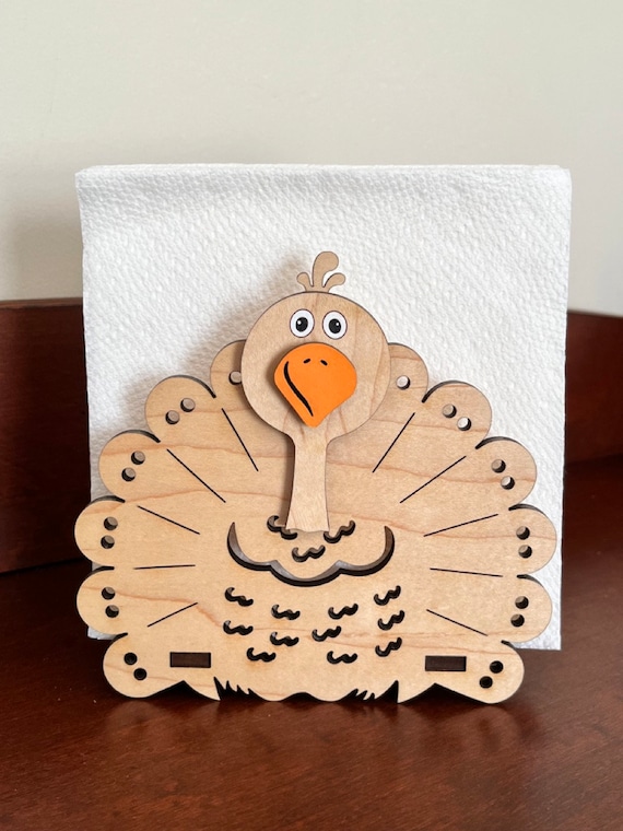 Digital File for a Turkey Napkin Holder to Make Using a Laser Etsy