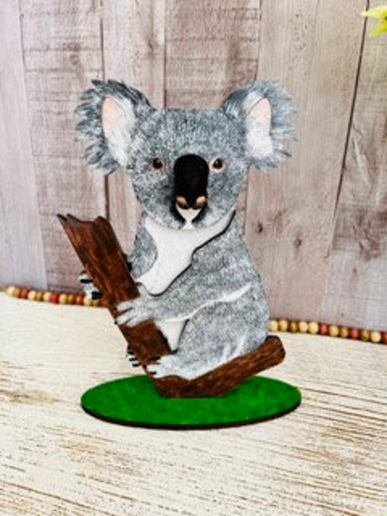 Cute Koala Eyeglass Holder Stand - Resin Glasses Display For Desk, Bedside, Or Office Decor - View #4