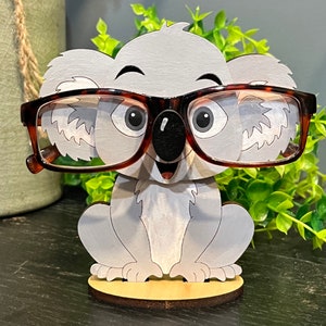 Koala Cartoon Brillenhalter DIGITALE DATEI zum Schneiden, Laser, Glowforge ready, svg eps pdf