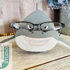 Shark Eyeglass Holder Digital File to use with Laser Cutting, Glowforge Ready, SVG png EPS pdf DXF