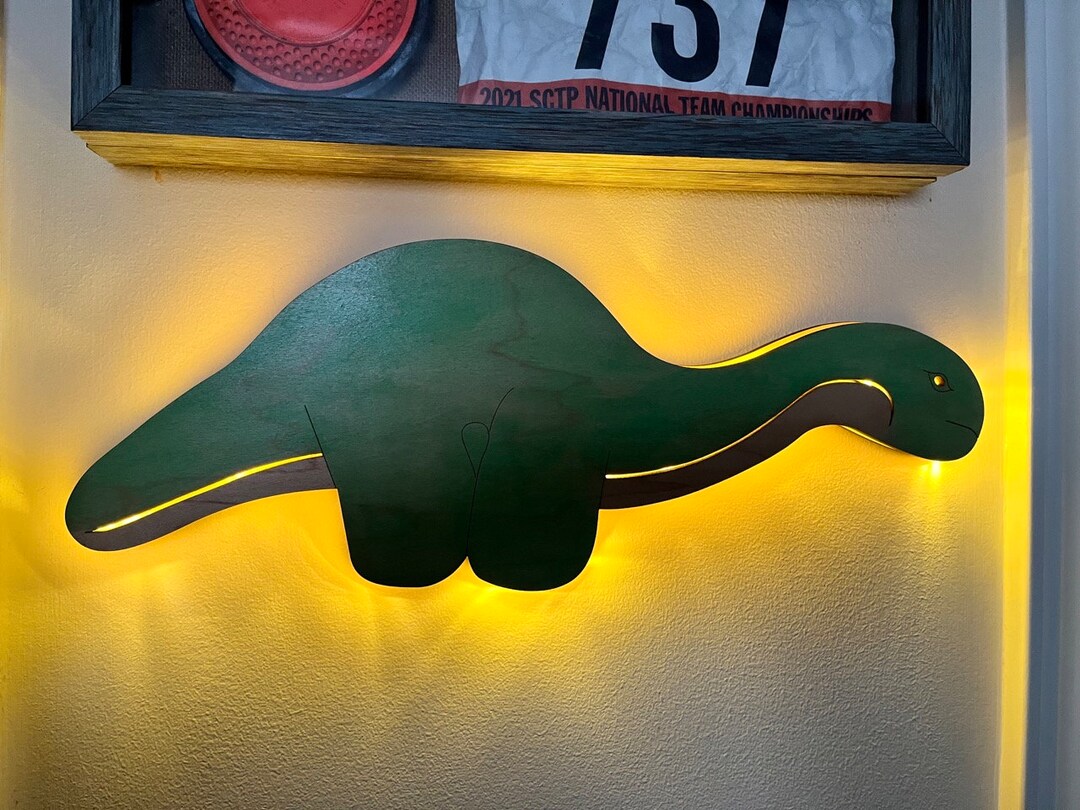 Digital File for Longneck Dino Night Light to Be Used With Laser
