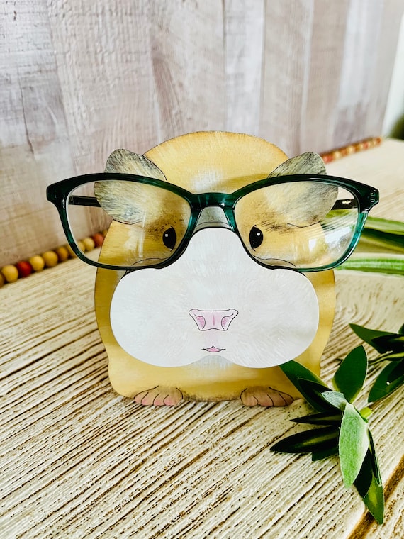 Digital File for Guinea Pig Eyeglass Holder for Use With Laser Cutting,  Glowforge Ready, SVG EPS DXF Animal Glasses Holder 