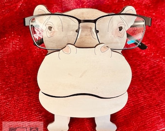 Hippo Eyeglass Holder Digital File: Laser Cut SVG, Glowforge Ready