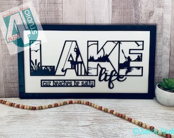 Lake Life Digital File for Laser cutting SVG