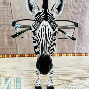 Zebra Eyeglass Holder Digital File for use with Laser cutting, Glowforge ready, SVG pdf DXF eps PNG
