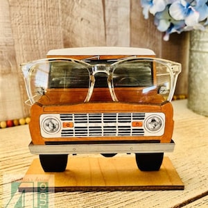 Bronco 73 Eyeglass Holder Digital file for use with Laser, Glowforge Ready, SVG eps PDF dxf PNG
