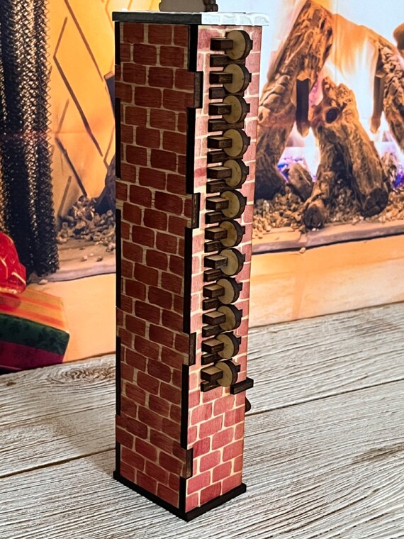 Santa Down the Chimney Countdown Advent Calendar Digital File for Cutting on a Laser, Glowforge Ready, Svg Eps Ai Pdf - Etsy