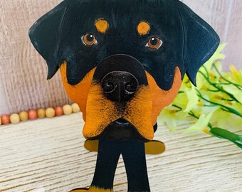 Digital File for Rottweiler Eyeglass Holder in SVG & EPS format for laser, Glowforge ready