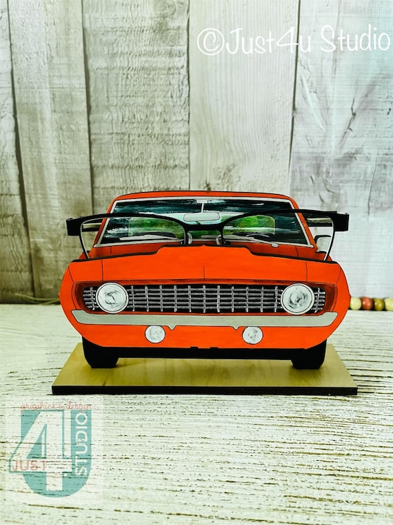 Camaro 69 Eyeglass Holder Digital File to use with Laser cutting, Glowforge ready, SVG EPS PNG dxf pdf Cellphone Holder