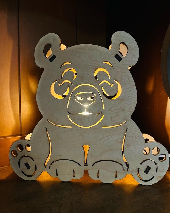 Panda Bear Eyeglass Holder Digital File SVG EPS PNG for Laser