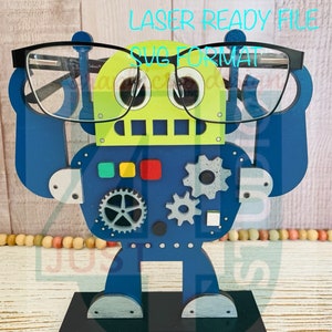 File digitale per portaocchiali ROBOT in formato SVG ed EPS per laser, pronto per Glowforge