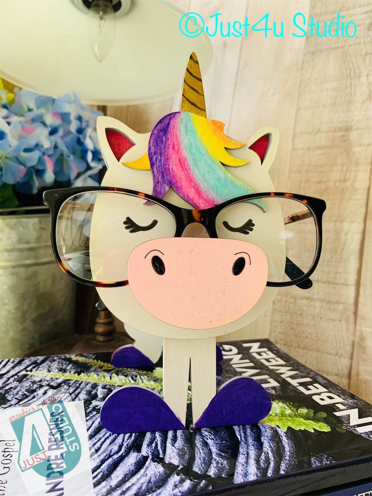 Digital SVG File for Unicorn Eyeglass Holder to use with laser