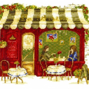 Le bistro - DMC cross stitch pattern