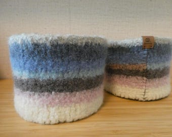 Boiled wool basket