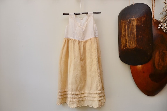 Darling Antique Child's Dress and Vintage White S… - image 1