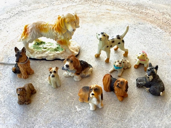 plastic dog figurines