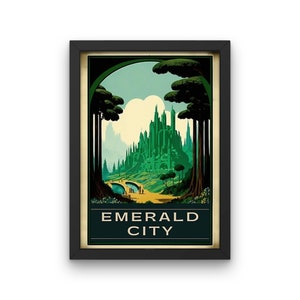 Emerald City, Oz Vintage Poster, Travel Wall Art Print, Gift For Travelers, Gift For Adventurers, Home Decor