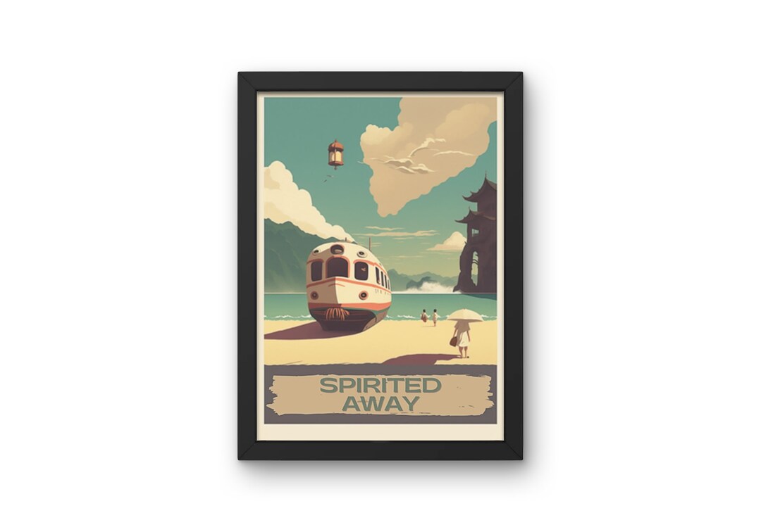 Spirited Away, Hayao Miyazaki, Studio Ghibli Vintage Poster, Travel ...