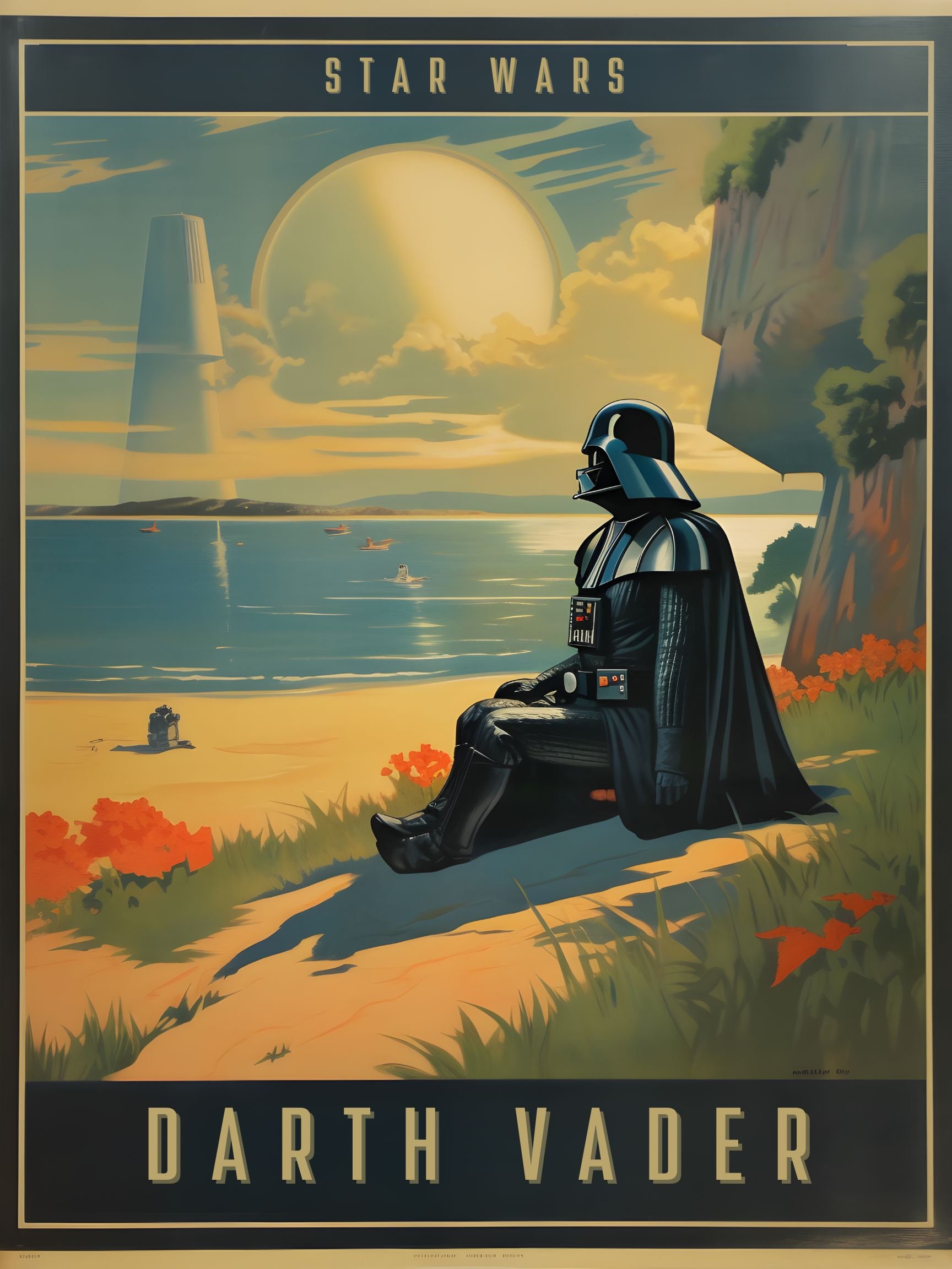Darth Vader / Anakin Skywalker / Star Wars Vintage Poster, Wall Art ...