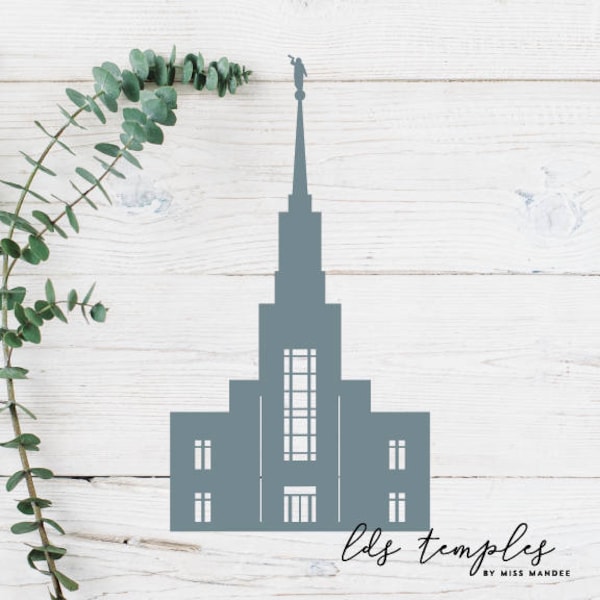 Twin Falls, Idaho LDS Temple Cut File - Digital Download - SVG, Vector, Cricut, Silhouette, Clip Art