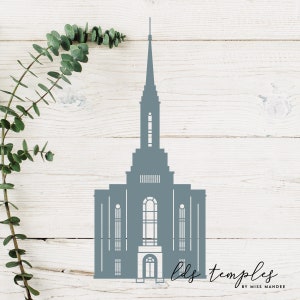 Lindon, Utah LDS Temple Cut File - Pobieranie cyfrowe - SVG, Wektor, Cricut, Sylwetka, Clipart