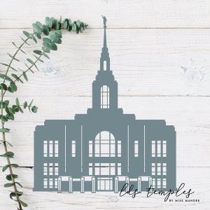 Rote Klippen, Utah LDS Tempel geschnitten Datei - digitaler Download - SVG, Vektor, Cricut, Silhouette, ClipArt