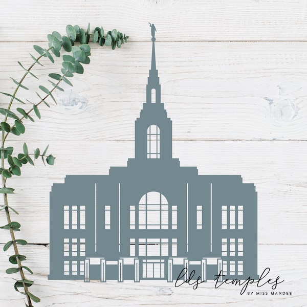 Red Cliffs, Utah LDS Temple Cut File - Digital Download - SVG, Vector, Cricut, Silhouette, Clip Art