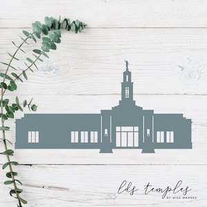 Renovated Baton Rouge, Louisiana LDS Temple Cut File Digital Download SVG, Vector, Cricut, Silhouette, Clip Art image 1