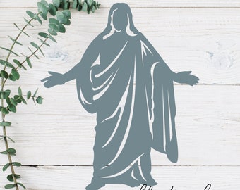 Christus Cut File - Jesus Christ Template - Digital Download - SVG, Vector, Cricut, Silhouette, Clip Art