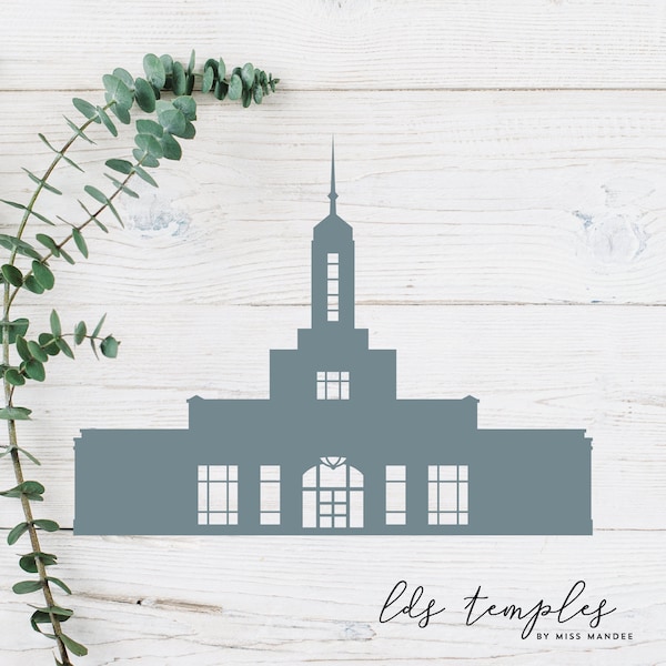 Pittsburgh, Pennsylvania LDS Temple Cut File - Digital Download - SVG, Vector, Cricut, Silhouette, Clip Art