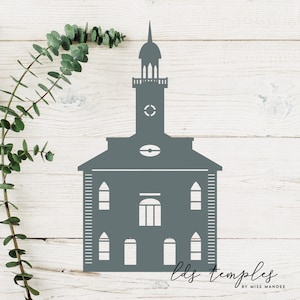 Kirtland, Ohio LDS Temple Cut File - Digital Download - SVG, Vektor, Cricut, Silhouette, Clip Art