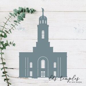 Feather River, California LDS Temple Cut File - Digital Download - SVG, Vektor, Cricut, Silhouette, Clip Art