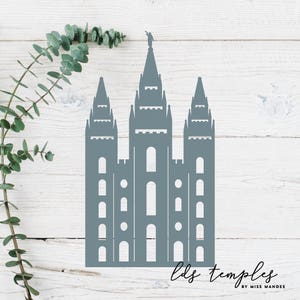 Salt Lake City, Utah LDS Tempel Schnittdatei - Digitaler Download - SVG, Vektor, Cricut, Silhouette, Clip Art