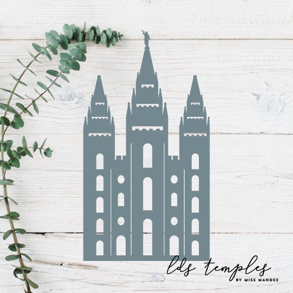 Salt Lake City, Utah LDS Temple Cut File - Digital Download - SVG, Ve…