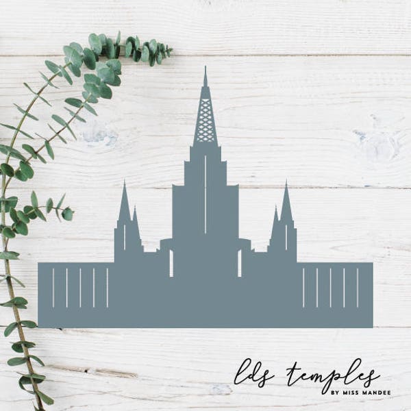 Oakland, California LDS Temple Cut File - Digital Download - SVG, Vector, Cricut, Silhouette, Clip Art