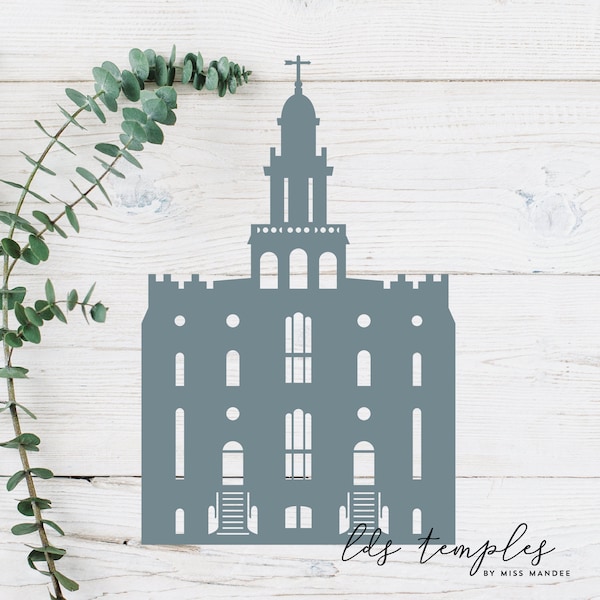 St. George, Utah LDS Temple Cut File - Digital Download - SVG, Vector, Cricut, Silhouette, Clip Art