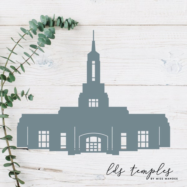 Willamette Valley, Oregon LDS Temple Cut File - Digital Download - SVG, Vector, Cricut, Silhouette, Clip Art