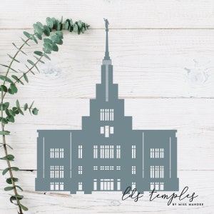 Saratoga Springs, Utah LDS Tempel geschnitten Datei - digitaler Download - SVG, Vektor, Cricut, Silhouette, ClipArt